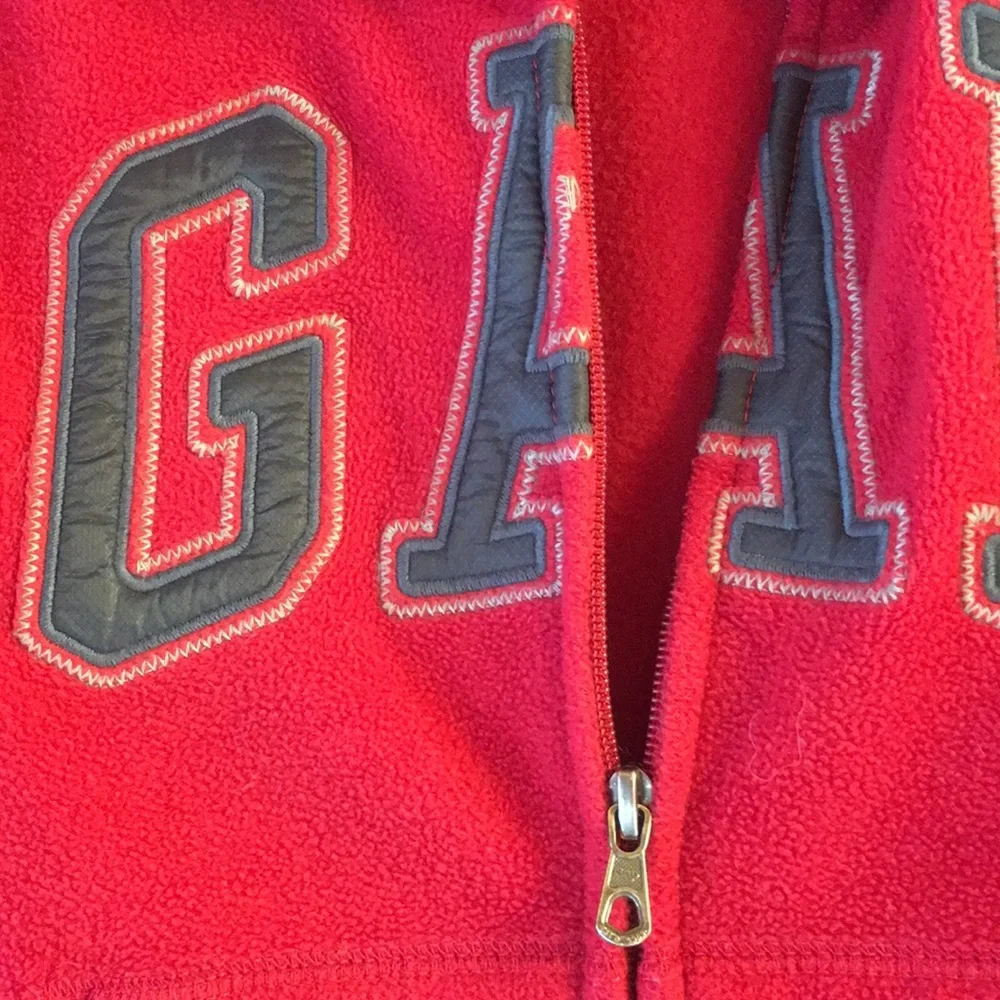 Gap red zip front hoodie sweater